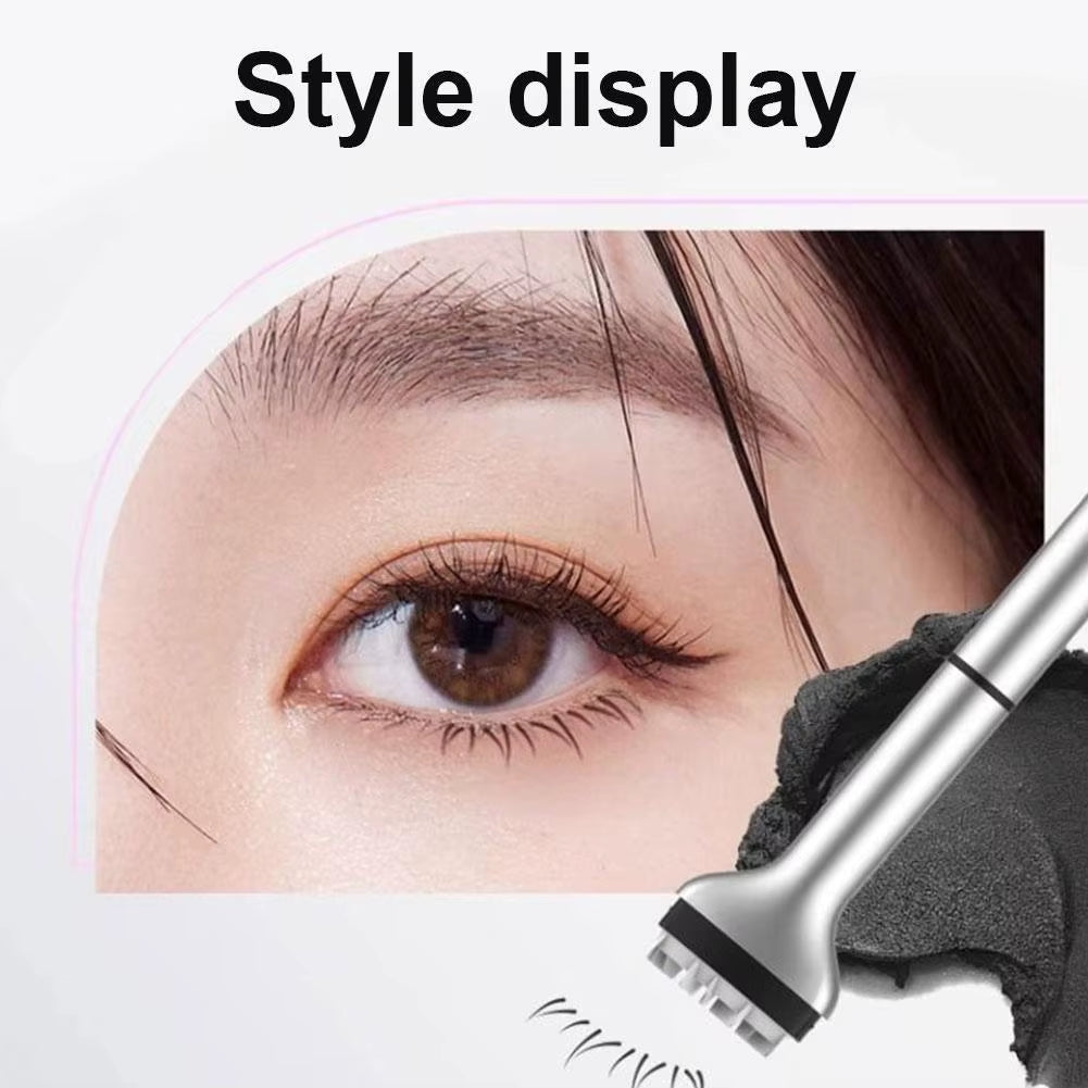 Reusable Eyelash Ink Seal Pen - 2-in-1 Lower Eyelash Stamp and Fast-Drying Liquid Eyeliner in Black and Brown for Natural Makeup Simulation